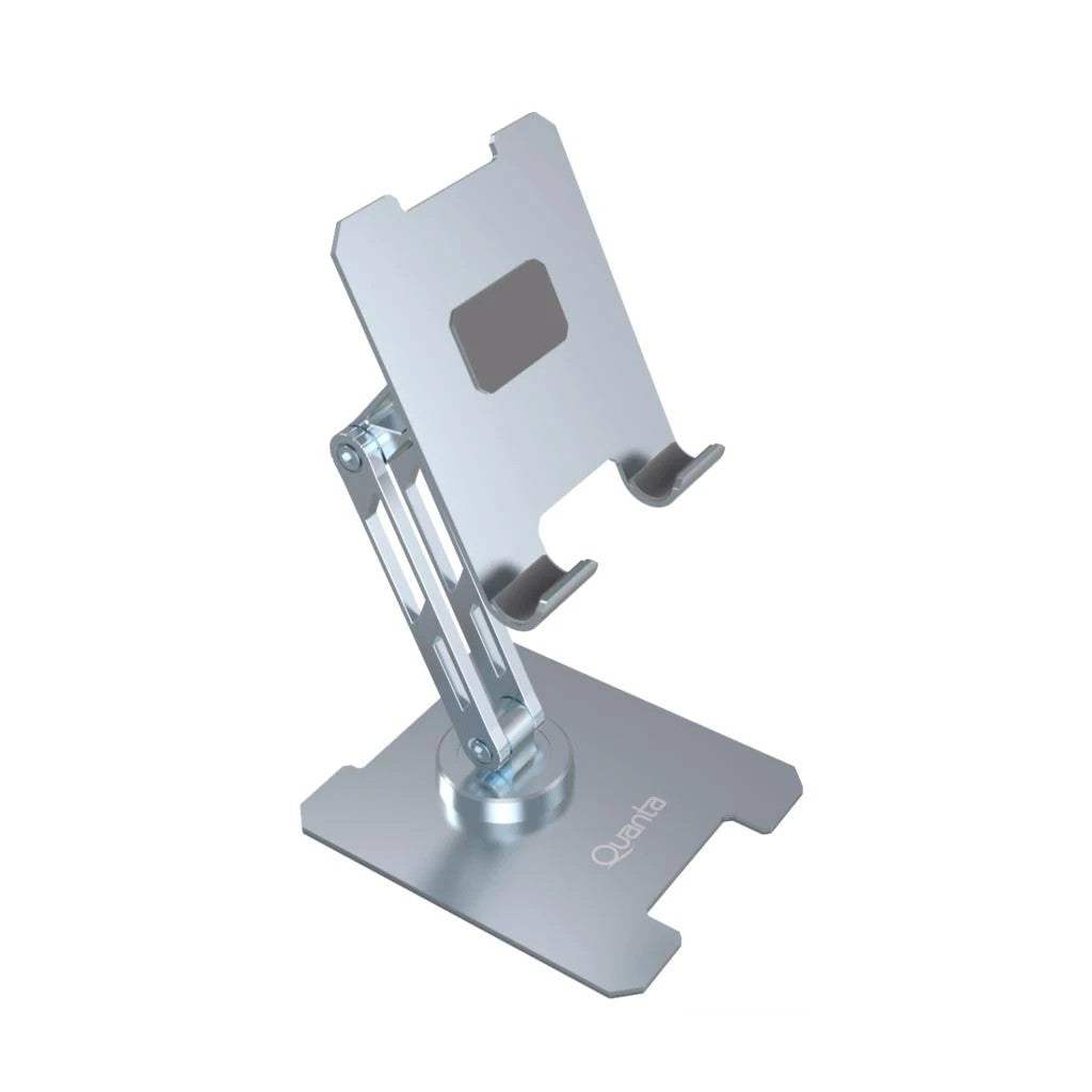 Soporte de Mesa Ajustable Quanta QTSMA20 para Tablet y Celular 360°