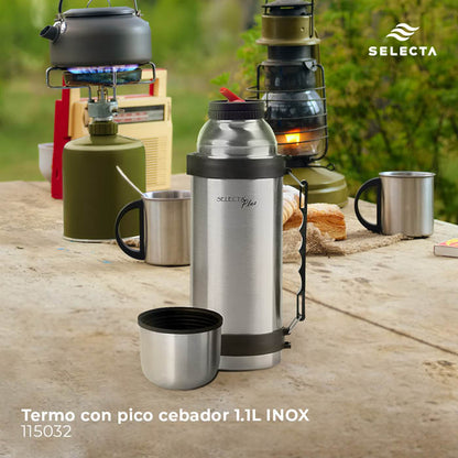 TERMO 1.1L C/PICO CEBADOR A.INOX SELECTA PLUS