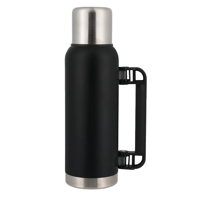 TERMO 1.0L DOBLE PARED NEGRO MATE + TAPON EXTRA TRITON