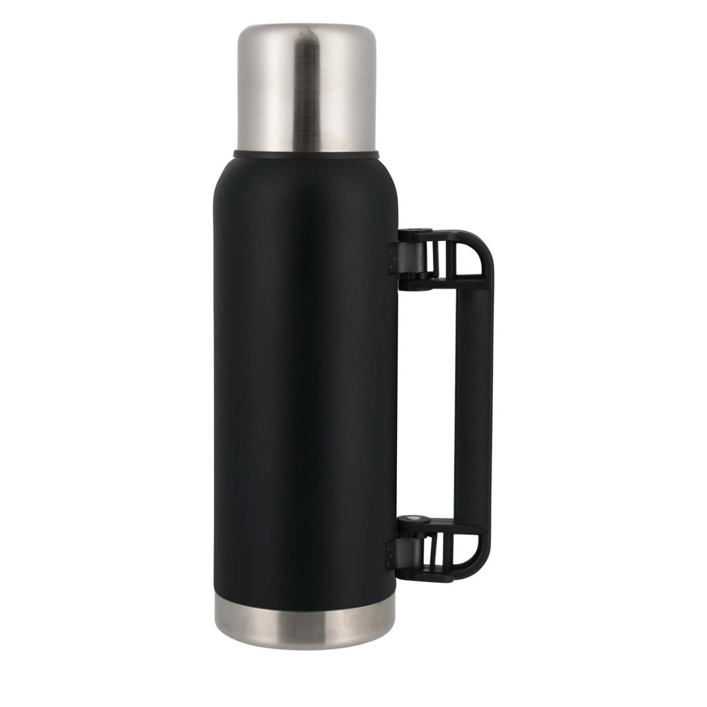 TERMO 1.0L DOBLE PARED NEGRO MATE + TAPON EXTRA TRITON