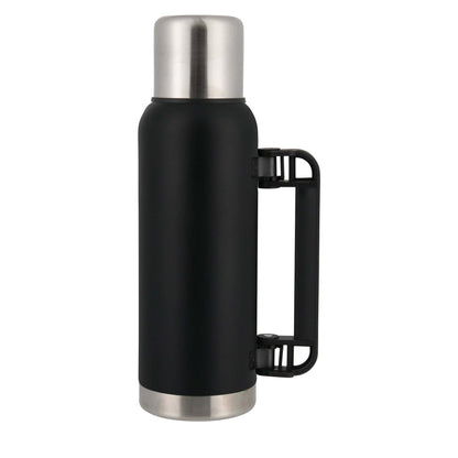 TERMO 1.0L DOBLE PARED NEGRO MATE + TAPON EXTRA TRITON