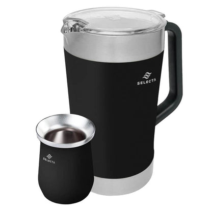 SET JARRA 1.9L + MATE 330ML A.INOX NEGRO SELECTA