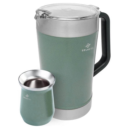 SET JARRA 1.9L + MATE 330ML A.INOX VERDE SELECTA