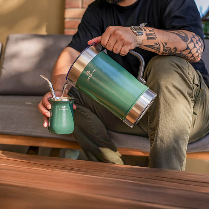 SET JARRA 1.9L + MATE 330ML A.INOX VERDE SELECTA