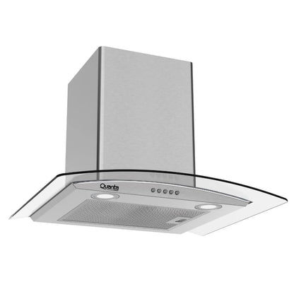 Campana Extractora con Vidrio Curvo Quanta QTCEV60 60 cm 130W 220V