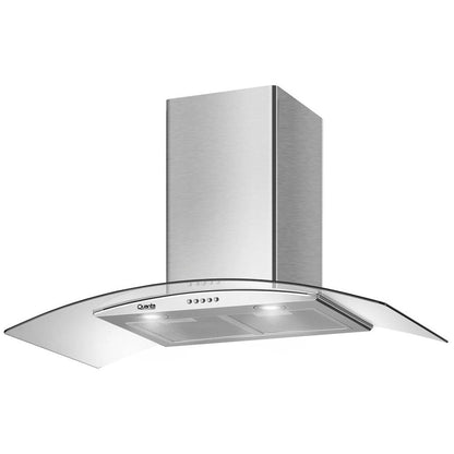 Campana Extractora con Vidrio Curvo Quanta QTCEV90 90 cm 230W 220V