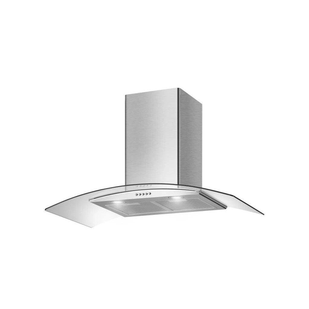 Campana Extractora con Vidrio Curvo Quanta QTCEV90 90 cm 230W 220V
