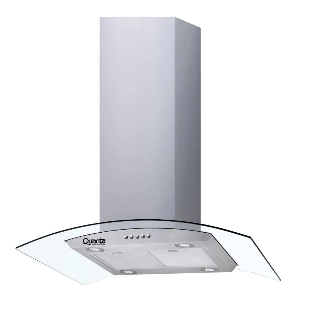 Campana Extractora de Isla Quanta QTCIV90 Vidrio Curvo 90 cm 230W