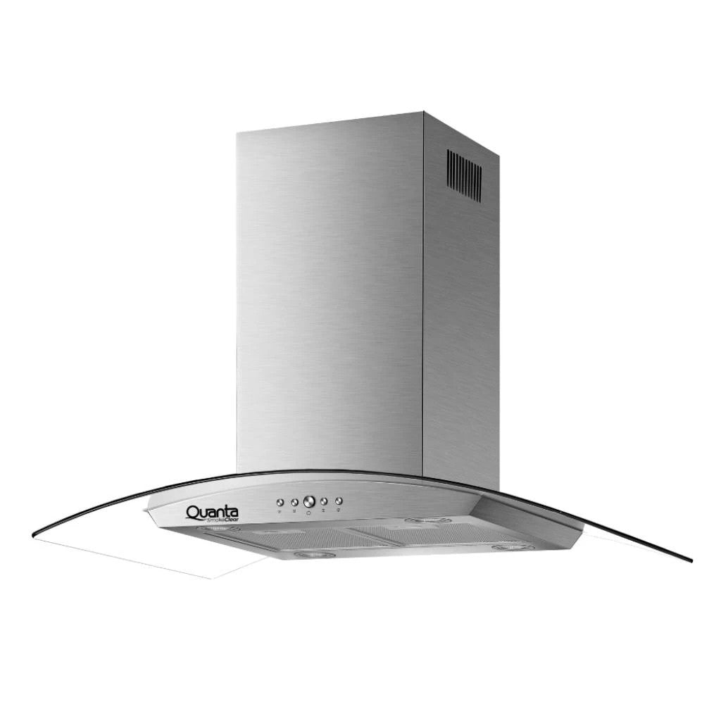 Campana Extractora de Isla Quanta QTCIV90 Vidrio Curvo 90 cm 230W
