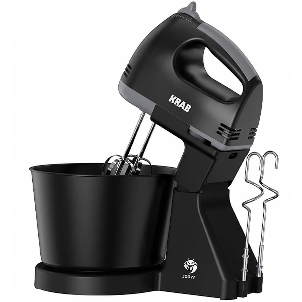 Batidora Eléctrica Krab KBBB30 300W 220V con Bowl Negra