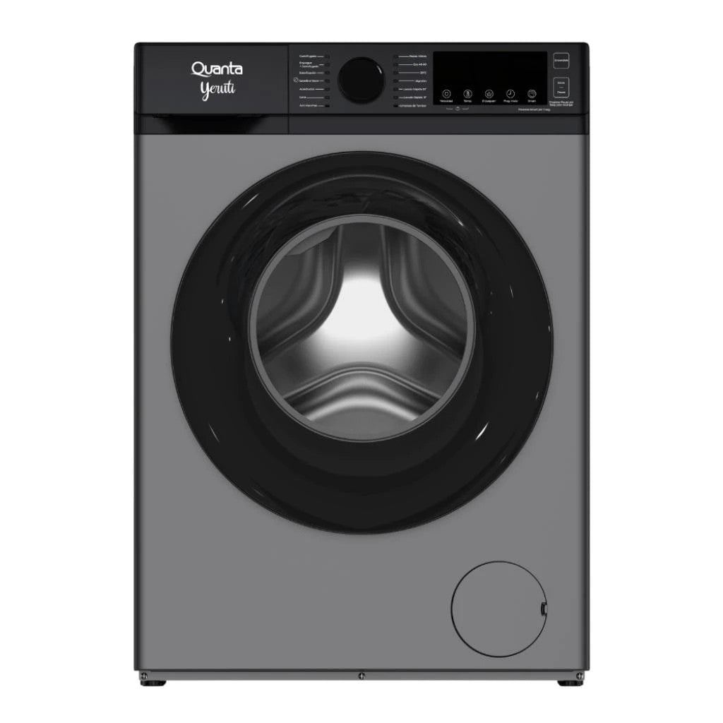 Lavarropas Carga Frontal Quanta Yeruti QTLCF10 10 kg Inverter Gris