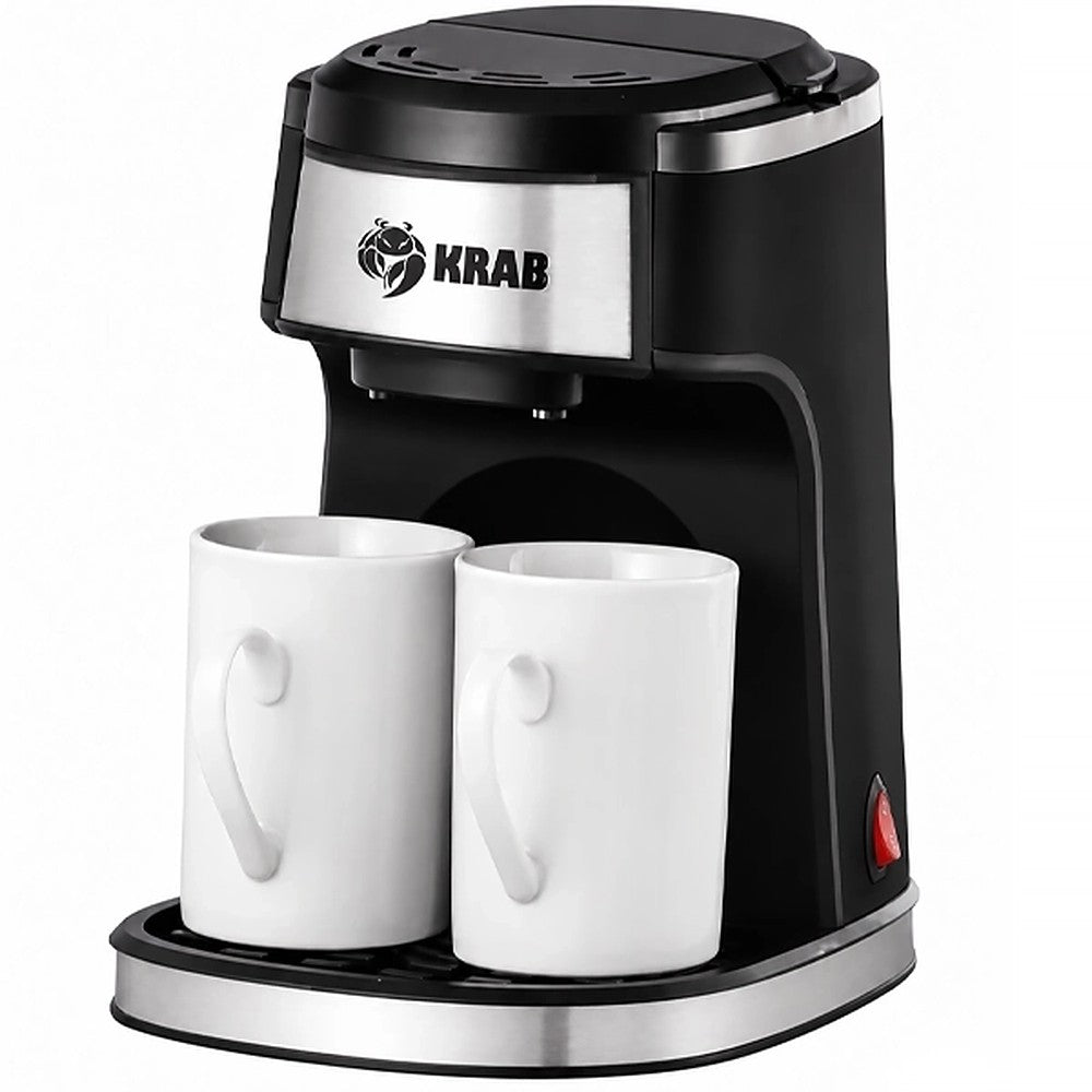 Cafetera Eléctrica Krab KBCD240 Doble Taza 240ml 220V