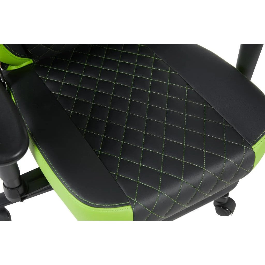 Silla Gamer Quanta QTSG4 Challenger Soporte Lumbar Negra y Verde