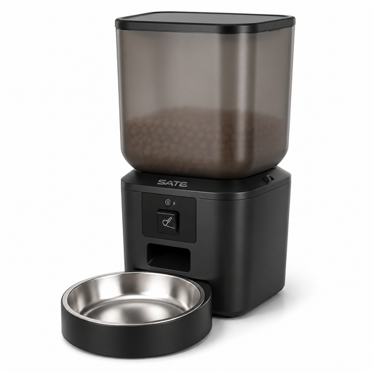 Alimentador Automático para Mascotas Sate A-MSQ291 7 Litros con Cámara