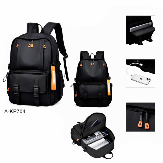 Mochila para Notebook SATE A-KP704 15.6” Negra con Compartimentos