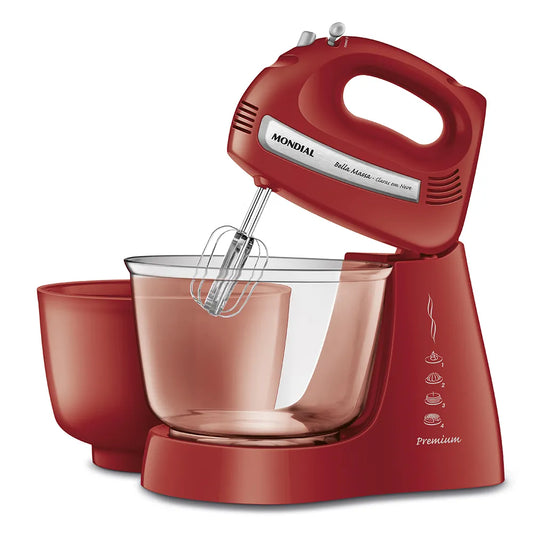 BATIDORA BELLA MASSA CLARAS 500W 4 VELOCIDADES / 2 BOLS / 2 PARES BAT. B-55-R