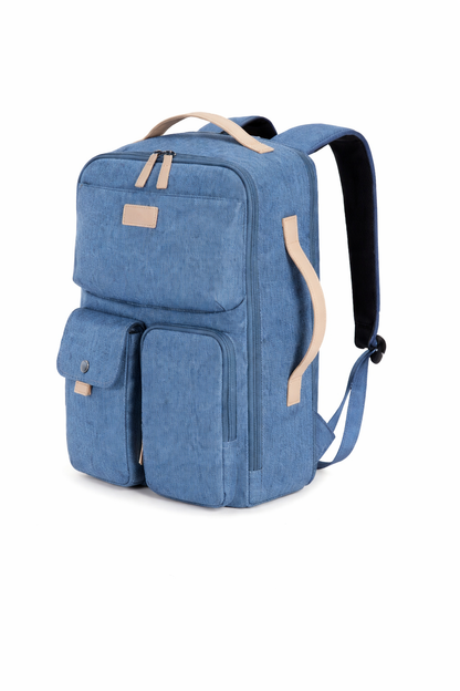 Mochila para Viaje SATE A-K10170W-3 Azul Jeans Impermeable