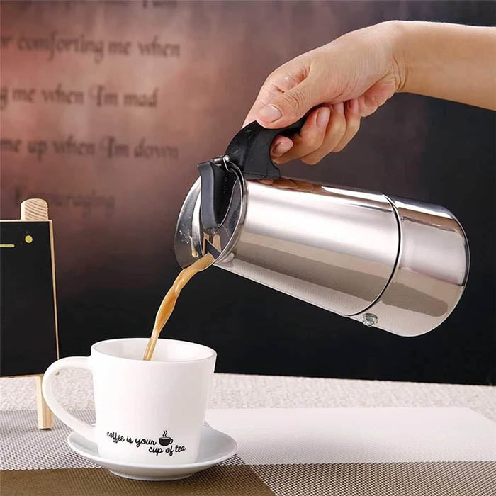 CAFETERA ACERO INOX 300ML FILTRO EN BASE SELECTA