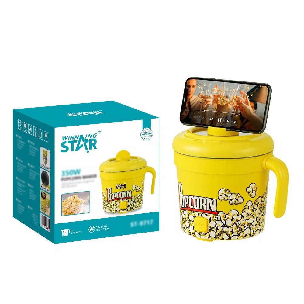 Pipoquera eléctrica Winning Star ST-9717 de 1 litro con soporte para celular
