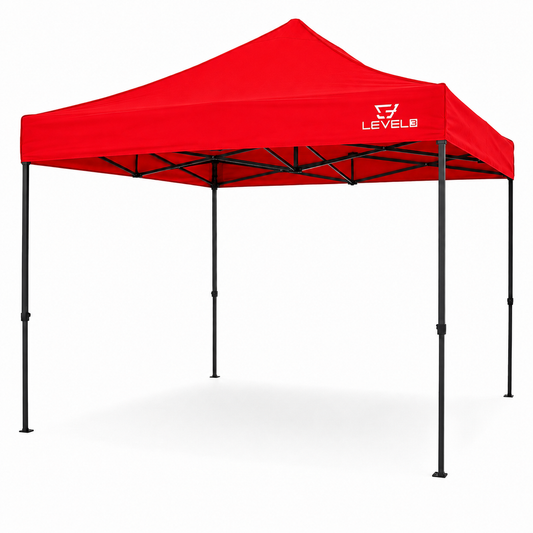 TOLDO PLEGABLE 3X3 ROJO C/ PROTECCION UV