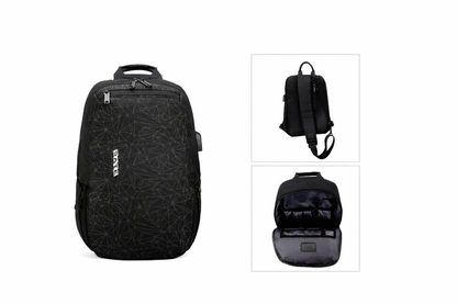 Mochila Cruzada SATE A-KP77 Negra con USB