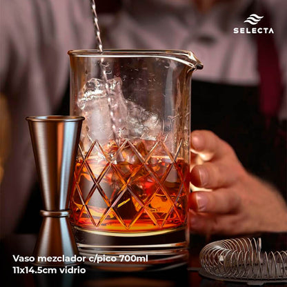 VASO MEZCLADOR C/PICO 700ML D11xH14.5CM VIDRIO