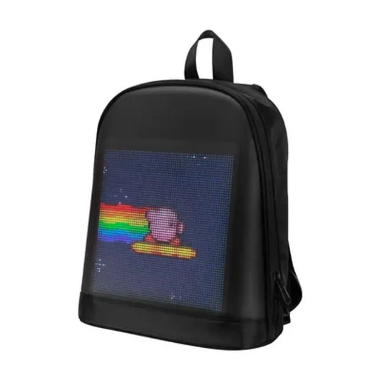 Mochila LED A-KP6091 compacta negra con pantalla