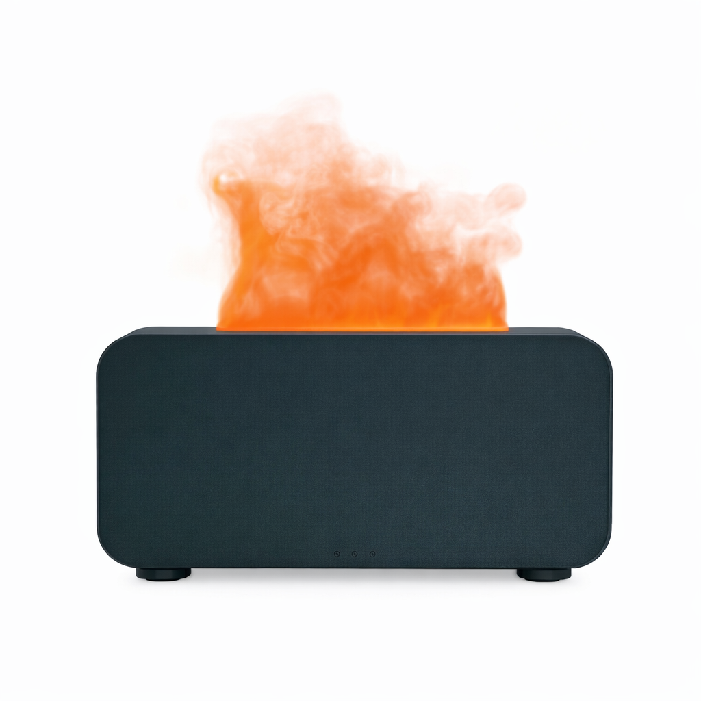 Humidificador A-H511 Difusor de Aroma con Efecto Llama LED Negro