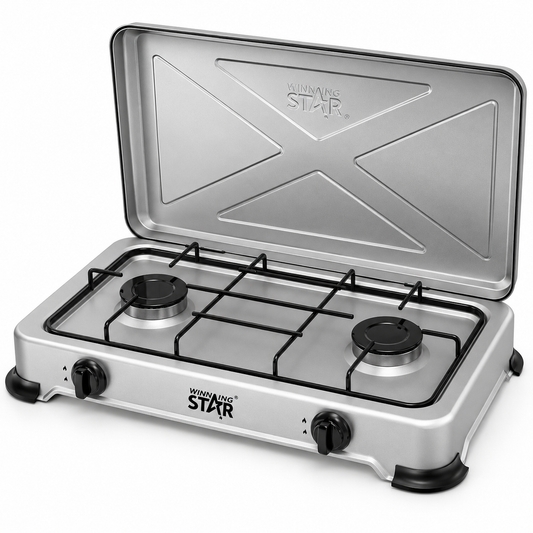 Cocina a Gas Winning Star ST-9659 Doble Hornalla Acero Inoxidable