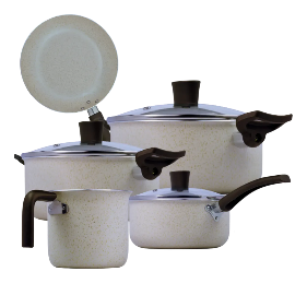 Set de Coccion 5 Piezas Eko Beige Multiflon