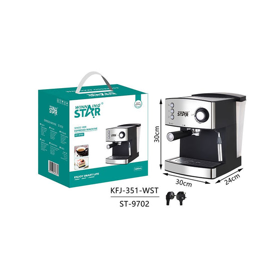 Cafetera eléctrica Winning Star ST-9702 color negro