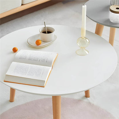 MESA AUXILIAR BAMBOO C/BLANCO D50CM/H47CM