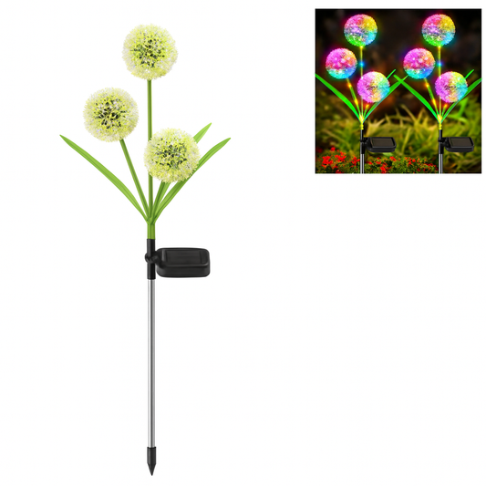 Lámpara Solar Decorativa con Diseño de Flor