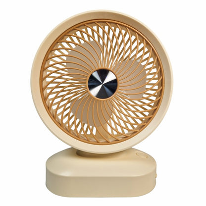 VENTILADOR DE MESA PORTÁTIL A BATERÍA RECARG. NARANJA. 10"