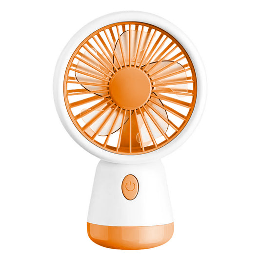 VENTILADOR DE MANO PORTÁTIL A BATERÍA RECARG. NARANJA. 4"