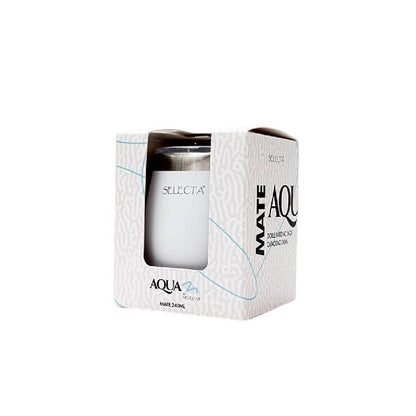 MATE 240ML DOBLE PARED BLANCO AQUA SELECTA