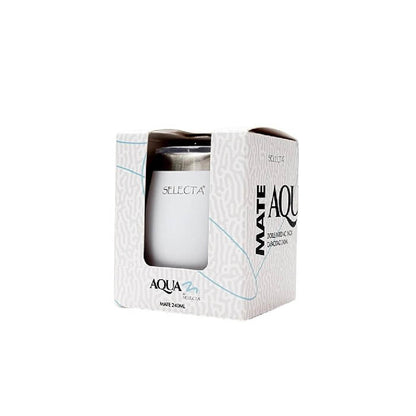 MATE 240ML DOBLE PARED BLANCO AQUA SELECTA