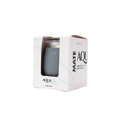 MATE 240ML DOBLE PARED GRIS AQUA SELECTA