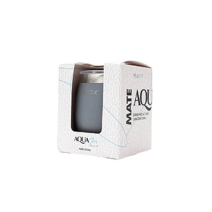 MATE 240ML DOBLE PARED GRIS AQUA SELECTA