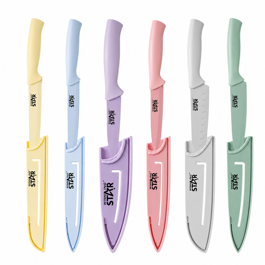 Juego de Cuchillos 6 Piezas ST-7808 Antiadherente Cocina