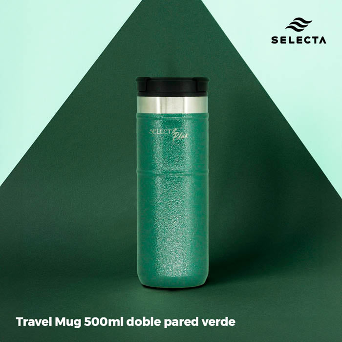 TRAVEL MUG 500ML DOBLE PARED VERDE