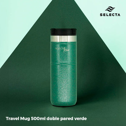 TRAVEL MUG 500ML DOBLE PARED VERDE