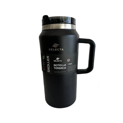BOTELLA TERMICA 1.9L ACERO TAPA PLASTICO NEGRO