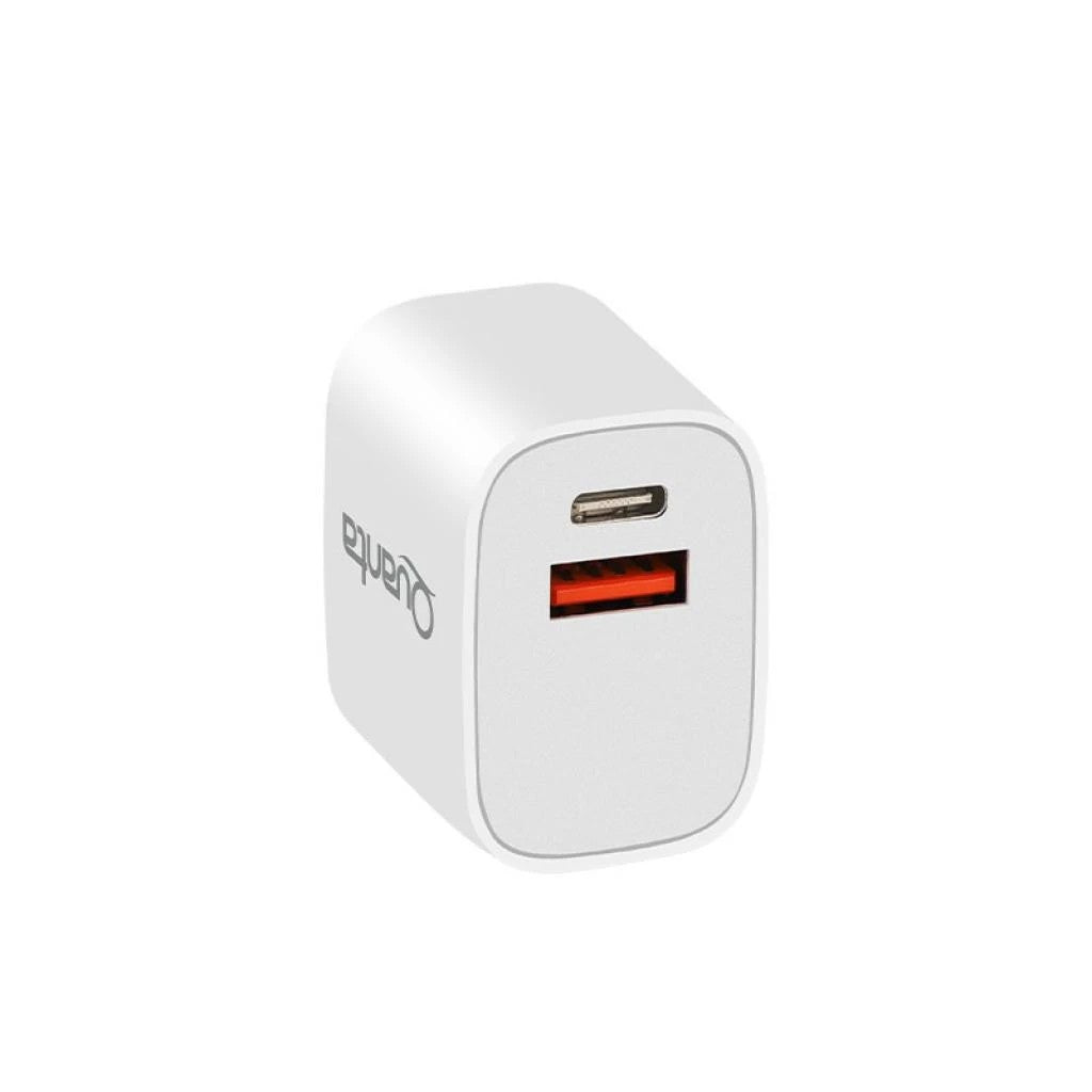 Cargador Carga Rápida Quanta QTCACR2 20W USB-A y USB-C
