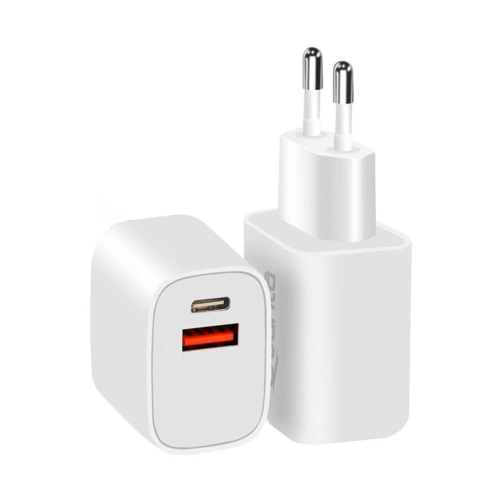 Cargador Carga Rápida Quanta QTCACR2 20W USB-A y USB-C