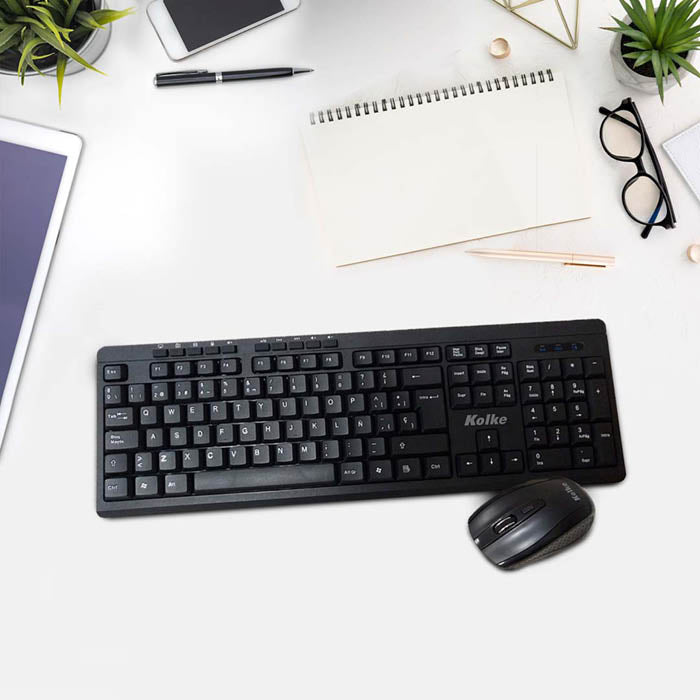 COMBO TECLADO Y MOUSE INALAMBRICOS KEK-195