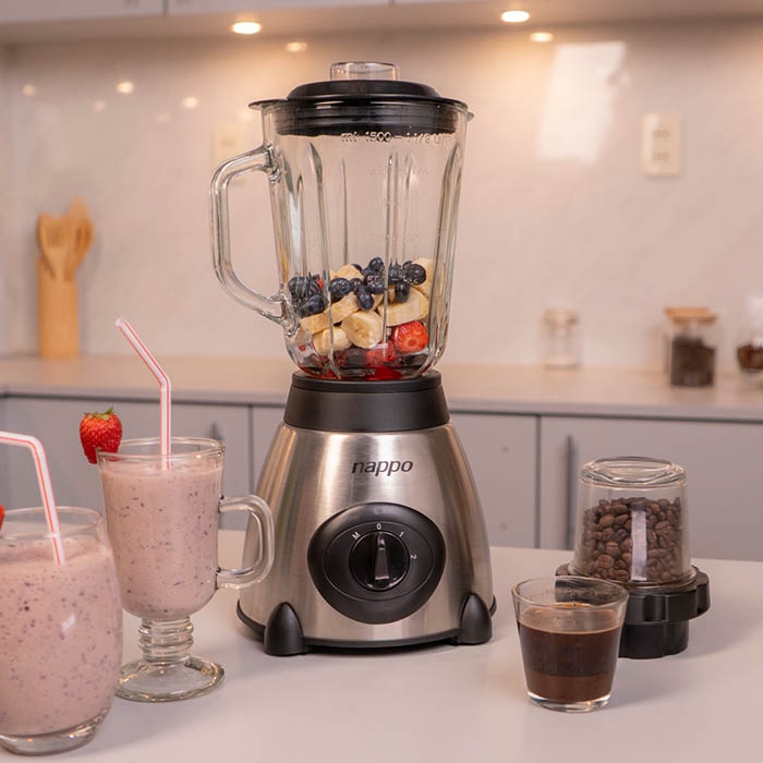 LICUADORA 1,5L JARRA DE VIDRIO NAPPO NEL-057