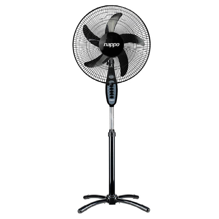VENTILADOR DE PIE NAPPO 16" NEGRO 5 ASPAS NVP-068 | NVP-153