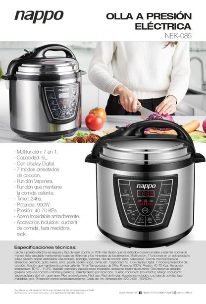 OLLA A PRESIÓN NAPPO DIGITAL NEK-085