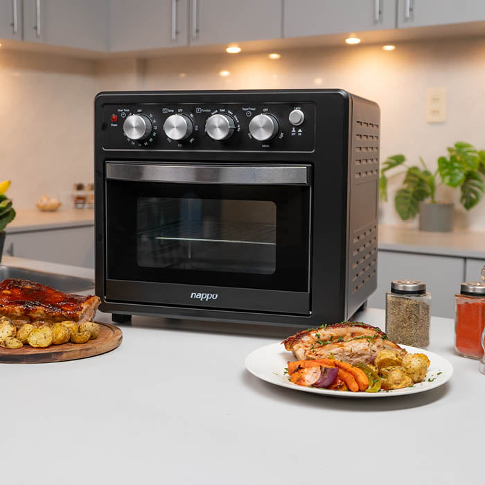 HORNO ELECTRICO Y FREIDORA SIN ACEITE 25L NAPPO NEH-186